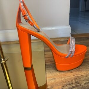 SCHUTZ Orange Women's Platform Shoe